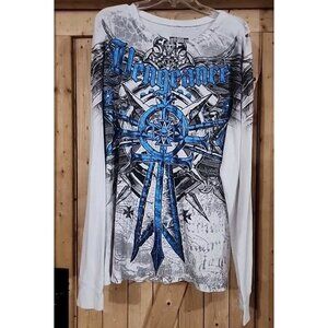 Y2K Raw State Premium Thermal Shirt XL Vengeance 2 Sided Graphics Long Sleeve